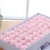 INUNION Factory 3 Couches 5cm 50 Pièces Par Boîte Rose Savon Fleur Fleur Décorative Savon Artificiel Roses Fleur