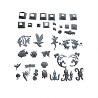 Médaillons décoratifs en forme de feuille de fleur, pièces architecturales en fer forgé moulé avec moule 3D pour accessoires de portail, clôture et garde-corps