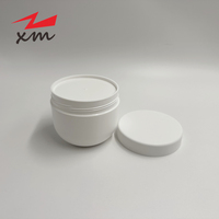 Pot en plastique blanc à large ouverture de 250g/500g avec bouchon à vis, sérigraphié, pour crème visage/corps, gommage, beurre corporel, ou huile capillaire
