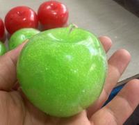 Jouet à presser best-seller en forme de pomme verte, moulable, boule anti-stress à commande sonore à l'huile de coco, absorbant les tensions manuelles