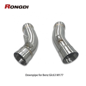 ท่อลงไอเสียสแตนเลส 304 สำหรับ Mercedes-Benz Glc63 M177 4.0L 2018+ V8 พร้อมแผ่นกันความร้อน - Product Image 2