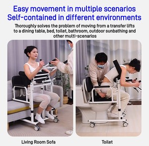 Sedia di Trasferimento Idraulica per Anziani e Pazienti, Sedia a Rotelle con Sollevatore per Pazienti - Product Image 4