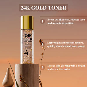 Oem Private Label Hydraterende Verhelderende Gezichtsset Anti Veroudering Rimpel Acne Gezicht Whitening Collageen 24K Goud Huidverzorgingsset - Product Image 2