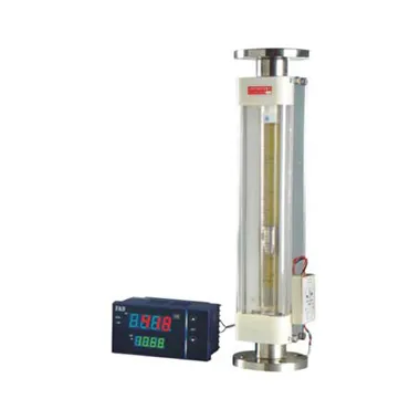Gas liquid glass tube rotameter Electric remote transmission glass tube flow meter with digital output