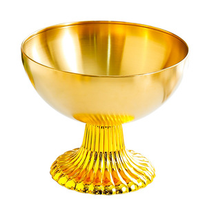 Frutero Dorado con Base para Decoración del Hogar y Servir Aperitivos, Color Sólido, Diseño de Alta Gama - Product Image 4