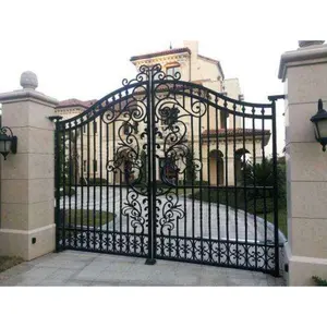 Entrance backyard beautiful antique cheap sliding compound wall gate design