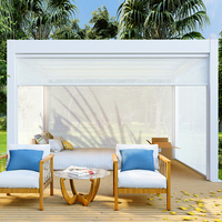 Pergola en aluminium imperméable blanche OEM avec dimensions personnalisables pour cour et jardin