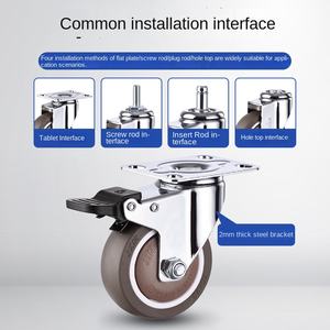 Oberes Universal rad Verdicktes Gummiband lager Trolley <span class=keywords><strong>Wheel</strong></span> Roller <span class=keywords><strong>2</strong></span>/3 Zoll Shelf <span class=keywords><strong>Caster</strong></span> Lenkrad Kunststoff - Product Image 4