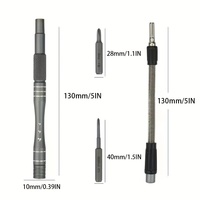 Jeu d'outils professionnel 128-en-1 de tournevis à cliquet magnétique multifonction de précision, pliable, léger, avec étui en acier pour bricolage