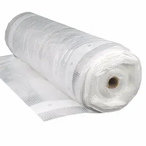 Fabricante us mercado 20x100 pés alça de folha reforçada poly sheeting leno tarpaulin polyethyeno