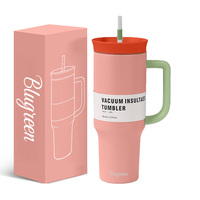 Tasse à café de voyage en métal standard à double paroi en acier inoxydable de 40 oz personnalisée gobelet de 40 oz avec poignée