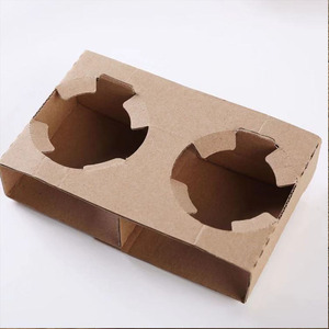 Commercio all'ingrosso della fabbrica di usa e getta da asporto tazza di <span class=keywords><strong>caffè</strong></span> <span class=keywords><strong>supporto</strong></span> di quattro tazza di carta vettore - Product Image 3