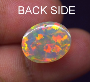 Opale d'Éthiopie naturelle de haute qualité, opale multicolore, cabochon, pierre précieuse non montée - Product Image 2