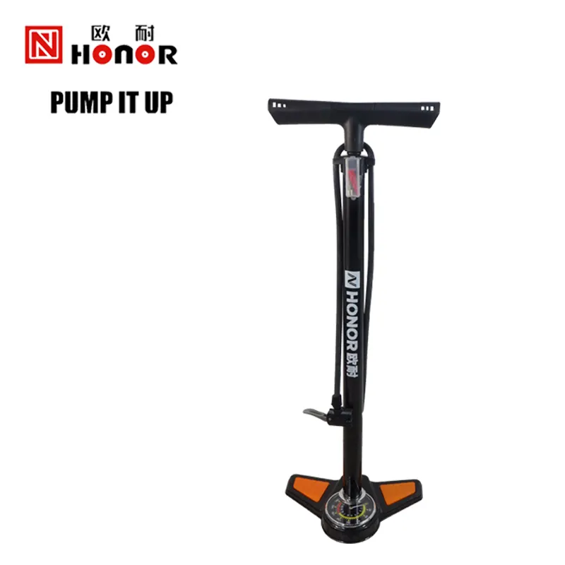 Bicycle Parts Accessories 160psi Hi-pressure Manual Mult-functional Floor Pumps Steel Bike Bicycle Pump with Gauge