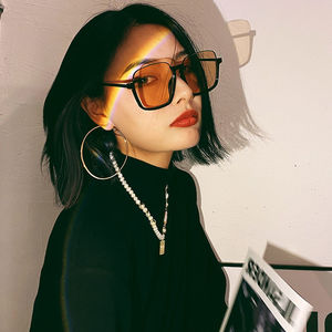 Gafas de Sol de Moda para Mujer, Montura Cuadrada Extra Grande, para Todo Tipo de Rostro, Logotipo Personalizado, Monturas Metálicas, UV400, Gafas de Diseñador Unisex - Product Image 5