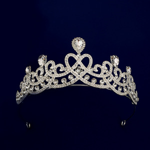 Couronne Baroque Européenne Strass Métal Alliage Cristal Mariage Couronne de Cheveux de Mariée Princesse Reine Fleur Bandeau Diadème - Product Image 3