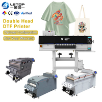 Impresoras de Inyección de Tinta Automáticas LETOP de Doble Cabezal DTF de 60 CM con Plotter de Película PET y Tinta DTF para Sublimación