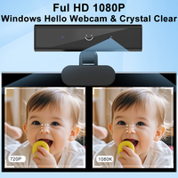 Webcam Tipe-C 1080p Full HD Kamera Web Online dengan Mikrofon ENC Terintegrasi untuk Konferensi dan Panggilan Video