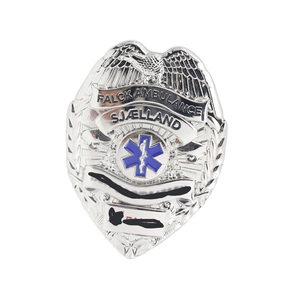 Produttore Custom a forma di stella guardia di sicurezza in metallo inox scudo di spalla cupole bracciale patch distintivi per l'uniforme - Product Image 5