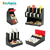 Distributeur de gobelets en papier pour comptoir de bar, café, restaurant, buffet, 2/4/8 compartiments