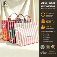 Nouveautés JOYSUN : Sacs fourre-tout rayés pour femmes, grande capacité, pour voyage, plage, shopping, sac fourre-tout en PVC