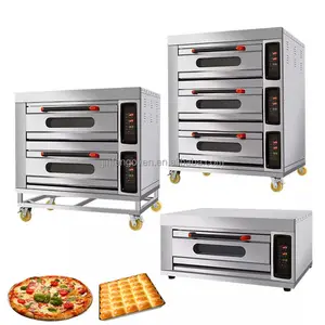 Restaurant & Hotel supplier gas oven 2 deck 4 trays bakery oven , electric baking ovens for sale