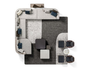 أريكة الاسكندر ذات تصميم عصري إيطالي ، نظام مقاعد لغرفة المعيشة من قطاعات للمنزل والمول والشقة والنادي والفندق - Product Image 5