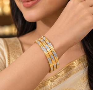 Bracelet en or 24 carats, 18,30 grammes, bracelet en or fantaisie fait main pour femmes, pour mariage, bijoux indiens traditionnels - Product Image 5