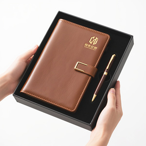 ชุดของขวัญสมุดโน้ตและปากกาทำจากหนัง PU สำหรับธุรกิจ A5หรูหราออกแบบได้ตามต้องการ - Product Image 5