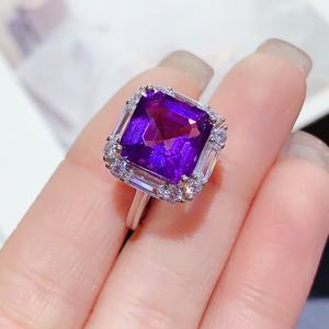 스털링 실버 은도금 탄자나이트 약혼 반지 마퀴즈 컷 및 프롱 세팅 트렌디 여성용 주얼리 - Product Image 2