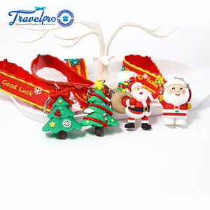 Factory Wholesale Cute Cartoon Christmas Gifts Keychain Christmas Ornaments 3D Anime Plastic PVC Rubber Key Chain