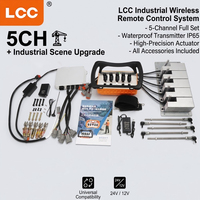 Kit de télécommande sans fil hydraulique robuste à 5 joysticks, télécommande radio étanche et anti-poussière pour grue de levage