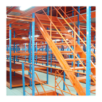 Plateformes de mezzanines en acier robuste pour entrepôt, protégées contre la corrosion, revêtement en poudre, couleur personnalisable, capacité de charge de 1000 kg/m²