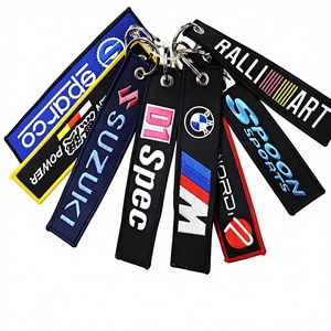 Llavero/Etiqueta de Equipaje/<span class=keywords><strong>Patch</strong></span> Bordado en Chenilla Personalizado con Diseño de Bandera de EE. UU., Lanyard de Piloto, Etiqueta de Equipaje de Mezclilla - Product Image 1