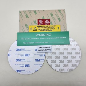 Durable Waterproof Adhesive Abs Warning Photovoltaic Label Sticker - Product Image 2