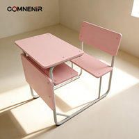 Usine de mobilier scolaire chinoise parmi les 3 meilleures, bureau et chaise individuels en métal à hauteur fixe pour la maison, le bureau et l'hôpital
