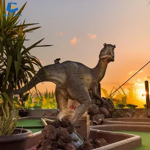 CCFD06 Mini statua di golf display 3D scultura in resina modello di dinosauro in fibra di vetro in vendita