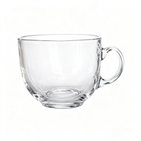 Ensemble de café et de thé en verre transparent LiKang moderne, bord épaissi, poignée ergonomique, facile à nettoyer, qualité alimentaire, écologique