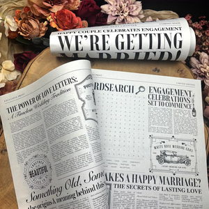 Inviti Unici per Matrimonio in Formato A4, Stile Giornale, in Vero Cartoncino da Giornale - Product Image 4