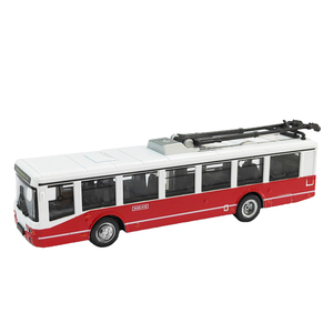 Modellino di auto modello pressofuso di Tram russo in scala 1:36 tirare indietro il modello di auto in metallo con porta aperta con luce musicale - Product Image 1