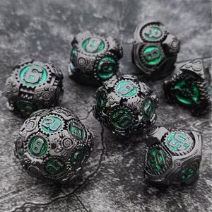 D20 D&D Dragon Dungeon TRPG Cthulhu Jeu de société en alliage de zinc écologique avec logo personnalisé moulé, polyédrique, 7 pièces - Product Image 3