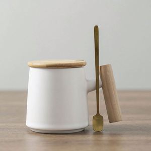 Wholesale Promotional 12Oz 450ml <b>Ceramic</b> <b>Mug</b> <b>Lid</b> Personalized Custom Coffee Cup Giveaway Gift Box Set Office Graduation Design - Product Image 6