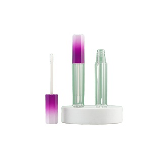 Tubo Vacío Hexagonal para Brillo Labial con Degradado, Botella Transparente Recargable de 5ml con Pincel, Envase Cosmético - Product Image 4