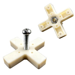 X-shaped Plastic <b>Wall</b> <b>Nail</b> Hidden Screw Hook For Mounting Surveillance Screen 3-5kg Load White Single Hook - Product Image 2