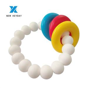 Bracelet de <span class=keywords><strong>dentition</strong></span> à mâcher en perles de silicone colorées de haute qualité, jouet doux pour bébé, <span class=keywords><strong>anneau</strong></span> de <span class=keywords><strong>dentition</strong></span> confortable pour les nourrissons - Product Image 6