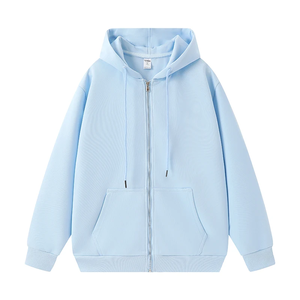 Sudadera con capucha unisex D33 al por mayor, con cremallera completa y forro, de otoño, 300GSM, de felpa de alta calidad, con cremallera personalizada, 100% poliéster, sublimación por calor. - Product Image 5