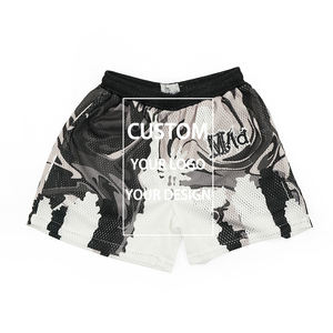 Short en maille ample en polyester élastique respirant de haute qualité, Short en maille à séchage rapide de basket-ball d'été personnalisé - Product Image 1