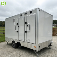 Goeasy – Remorque WC portable écologique 4 stations avec douche et climatisation pour usage extérieur
