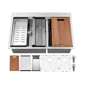 Fregadero de Cocina Doble de 33 Pulgadas, Fregadero de Cocina de Montaje Superior - Product Image 3