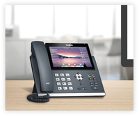 Téléphone SIP Yealink T48U avec écran tactile couleur rétroéclairé de 7 pouces, PoE IP, double ports USB, double port Gigabit Ethernet, 16 comptes SIP